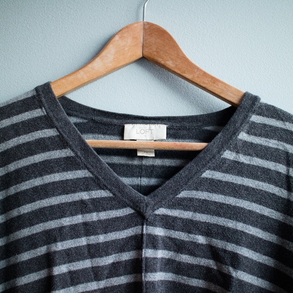 Loft Dolman Stripped Long Sleeve Top - Picture 4 of 4